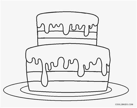birthday cake coloring page easy recipes    home