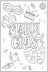 Mardi Grab Crayons sketch template