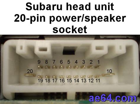 subaru  pin radio harness pin