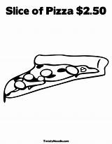 Pepperoni Template Coloring sketch template