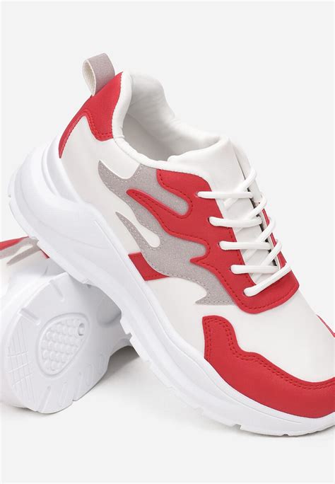 bialo czerwone sneakersy reighley  wwwreneepl