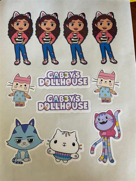 gabbys dollhouse sticker page birthday gabbys etsy canada