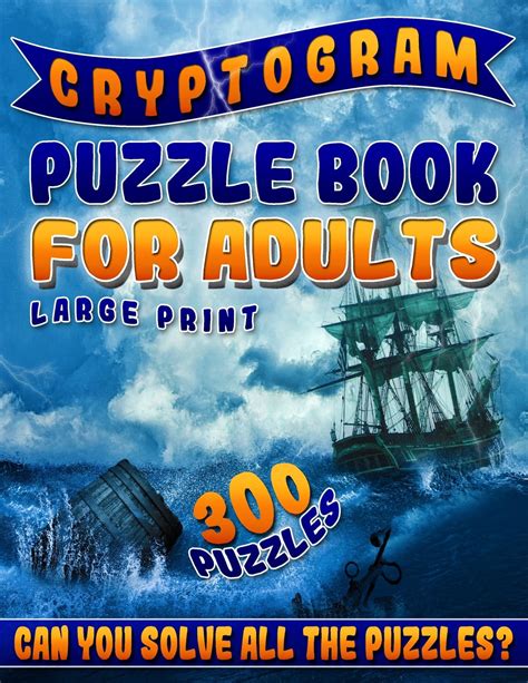 cryptogram puzzle book  adults large print   cryptoquip