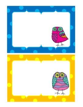 owl themed birthday  blank label cards owl themed birthday party