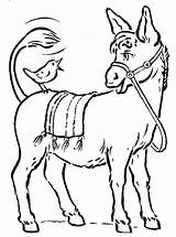 Donkey Coloring Pages Print Color Idea Nice Ass Childrens sketch template