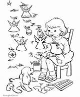 Christmas Coloring Pages Vintage Printable Ornament Ornaments Sheets Activity Angels Colouring Tree Clipart Printables Crazy Color Print Angel Holiday Library sketch template