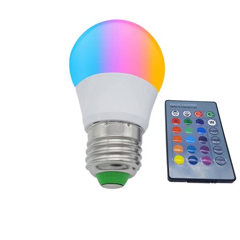 led  color changing rgb magic light bulb lamp   rgb led light spotlight key ir