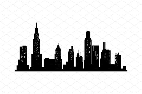 cityscape silhouette city work illustrations creative market