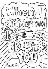 Afraid Trust Psalm Bang Bible Verse Christelijke Vertrouw sketch template