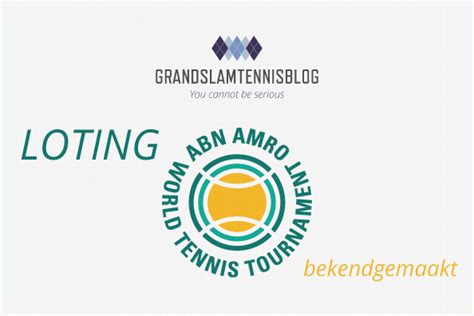 volledige loting abn amro wtt tournament een blog  tennis en tenniskleding