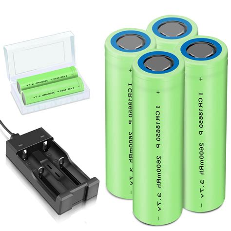 batteries 2600mah 18650 rechargeable 3 7v flat top rc