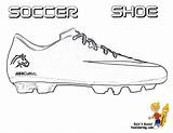 Coloring Pages Shoes Nike Football Soccer Boots Shoe Kids Colouring Printable Color Ball Boot Template Print Drawing Gear Cleat Yescoloring sketch template