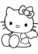 Kitty Hello Coloring Cute Pages Printable Color Print Angel Drawing Kids Cartoon Characters Easy Draw Anime Cartoons Supercoloring Categories Pdf sketch template