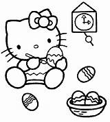 Kitty Hello Coloring Pages Easter Colouring Color Printable Cartoon Kids Character Eggs Print Sheets Egg Draw Characters Painint Cute Pic sketch template