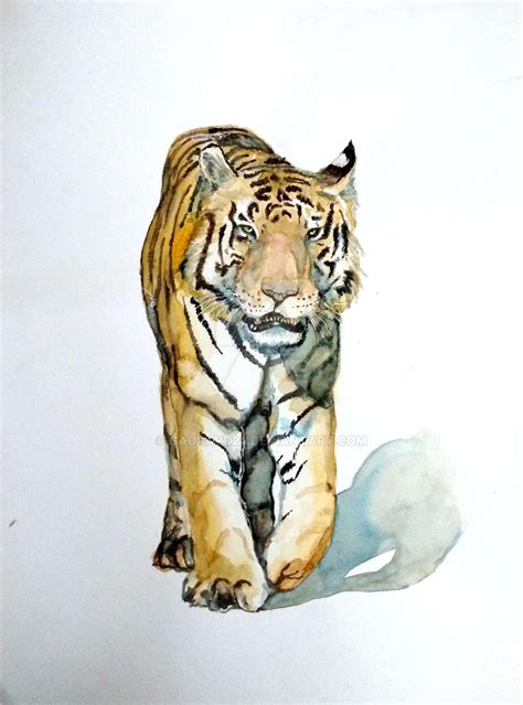 watercolour tiger  gauravd  deviantart