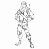 Fortnite Coloring Pages Raptor Printing Legendary Outfit sketch template
