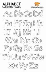 Coloring Pages Alphabet Printable Kids Worksheets Kindergarten Abc Letter Preschool Aa sketch template