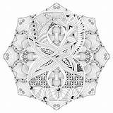 Numero Mandala Vector Eight Zentangle Decorative Coloring Preview sketch template