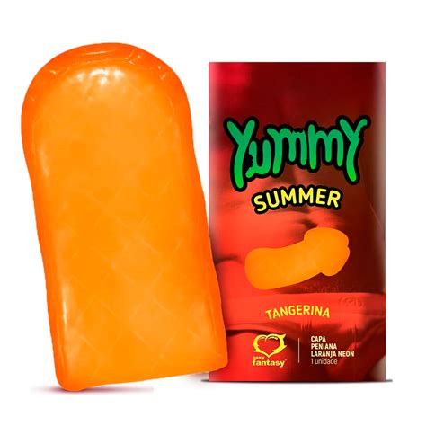 Yummy Summer Capa Peniana Neon Solúvel Comestível 1 Unidade Sexy