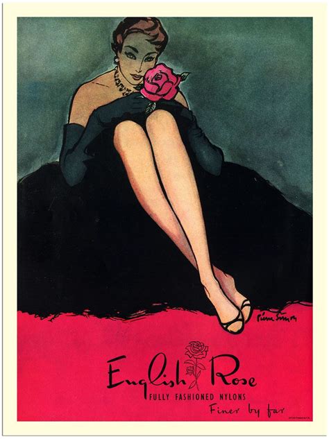 English Rose Nylons Vintage Stockings Advertisement
