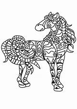 Mozaiek Paarden Paard Pferden Mosaik Mosaic Stemmen sketch template