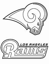 Rams Angeles Football Supercoloring Teams Laux sketch template
