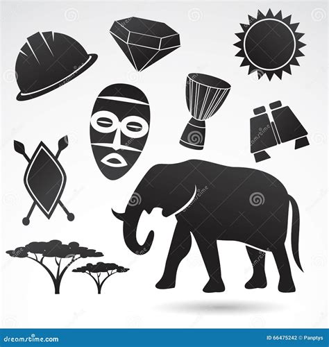 traditional symbols  africa stock vector image