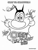Oggy Cafards Coloriage Affiche Cockroaches Coloriages sketch template