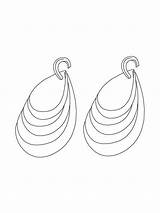 Earring sketch template