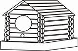 Coloring Cabin Log Pages Birdhouse Kids Clipart Jos Gandos Clip Clipartbest Cliparts sketch template