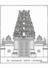 Tempel Colorare Tempio Malvorlage Templo Hindu Temples Ensino Ausmalbilder Religioso Schulbilder Gopuram Sketches Mandir Immagini Große Brihadeshwara Descargar sketch template
