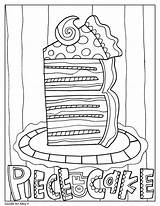 Idioms Piece Cake Doodles sketch template