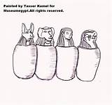 Canopic Jars Coloring Egyptian Pages Template Horus Sons Mummy Mummification Duamutef Organs Snefru Cheops sketch template