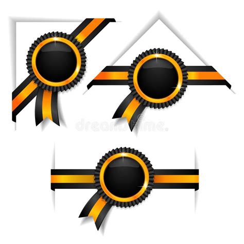 set  black labels stock vector illustration  abstract