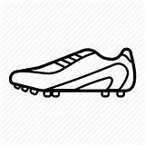 Football Cleats Soccer Drawing Shoes Icon Cleat Sneakers Outline Clothes Sports Drawings Getdrawings Paintingvalley sketch template