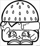 Hamburger Shopkins Cheeseburger sketch template