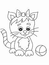 Kucing Mewarnai Lucu sketch template