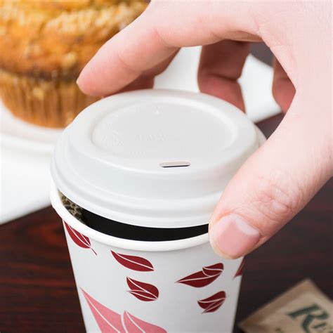 ecochoice  oz tall translucent compostable paper hot cup lid case