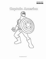 Coloring Captain America Fun sketch template