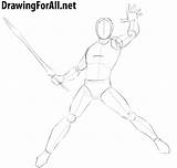 Power Draw Ranger Drawingforall Lessons Drawing Rangers Red Step Ayvazyan Stepan sketch template