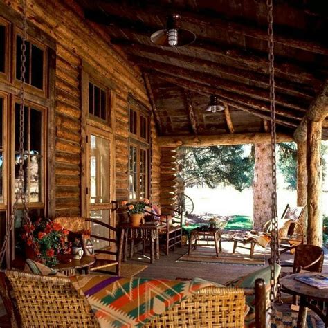 veranda log homes rustic porch rustic cabin