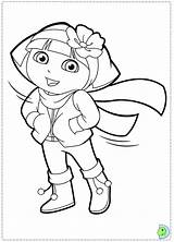 Coloring Dora Explorer Pages Dinokids Print Close sketch template