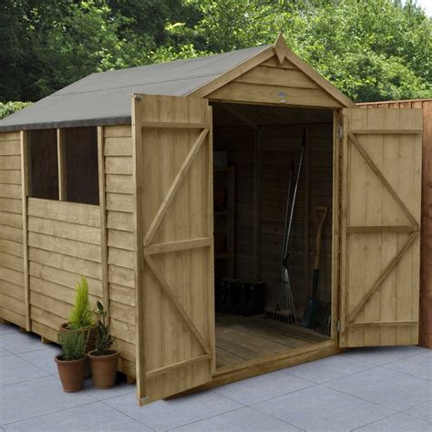 forest garden overlap pressure treated    apex shed