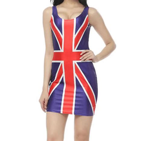 english england uk women summer women dress british flag dress girl lady dress clothing
