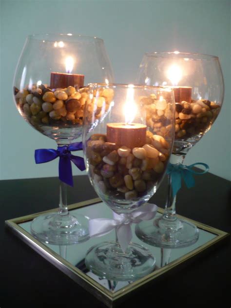 Wine Glass Centerpieces Rooted In Love