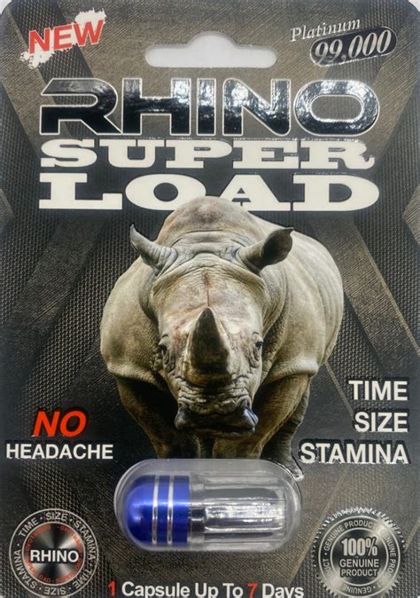 Rhino Super Load 99000 Platinum Men Sexual Supplement Enhancement Pill