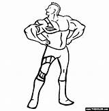 Coloring Muscle Man Pages Randy Wwe Savage Macho Thecolor Pro Wrestler Template sketch template