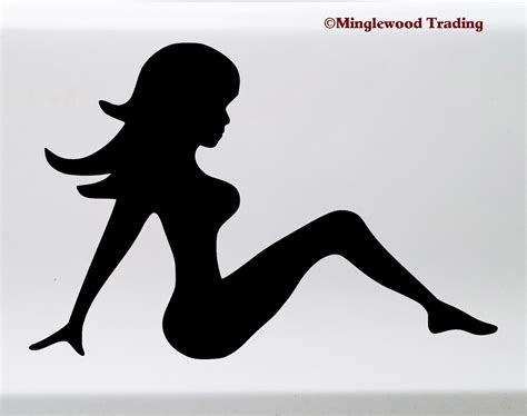 buy mudflap girl vinyl sticker trucker woman silhouette lady truck