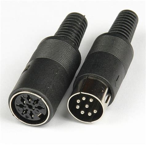 din  pin  pole p midi data audio cable male  female plug solder connector  computer