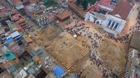 Video Nepal Earthquake Devastation Captured By Drone Abc News